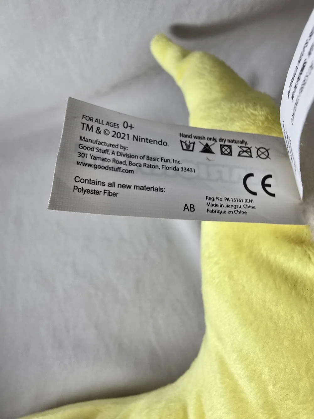 Nintendo Yellow Banana Peel Plush with Green Top